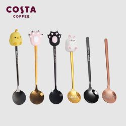 COSTA 咖世家 咖世家 咖世家 勺子高端值ins不锈钢长柄勺马克杯咖啡搅拌冲泡棒卡通奶粉勺