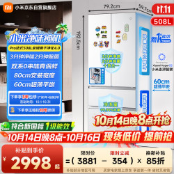米家 BCD-508WFSMPDINA1 法式双系统除菌 冰羽白 508L 冰箱