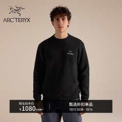 始祖鸟 EMBLEM FLEECE CREW 男子 抓绒衫 Black/黑色 S