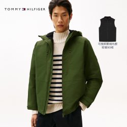 TOMMY HILFIGER Tommy秋冬男装防风防水三合一轻薄90鹅绒内胆外套