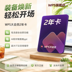wps 大会员1年卡 AI写PPT WPS for iPad版本可用 含超级会员所有功能+WPS AI功能 PDF转word官方正版 ai排版 电子书AI阅读总结 WPS大会员2年