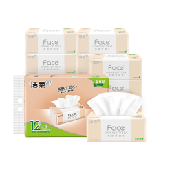 洁柔 牌纸面巾(Face粉软抽)120抽3层(12包装)PR078-12U