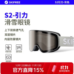 skifree 雪镜滑雪镜滑雪护目镜成人男女滑雪装备 银灰色