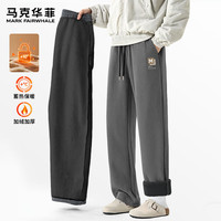 马克华菲 男士秋冬季保暖显瘦雪尼尔加绒直脚裤 -中灰#JMK艺术框框 三色可选
