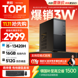 SAMBADA 惠科HKC电脑 15%商务办公台式电脑主机（13代酷睿i5-13420H 16G 512G SSD ）