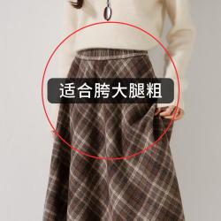韩都衣舍 A字裙2025冬加厚百搭显瘦裙子女高级感