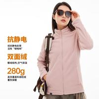 骆驼 抓绒衣女户外秋冬保暖打底衫立领加绒抓绒内胆外套