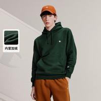 Champion 秋季男女同款简约百搭刺绣小Clogo连帽卫衣加绒