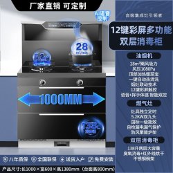 旺厨好太太 1米集成灶消毒柜 天然气