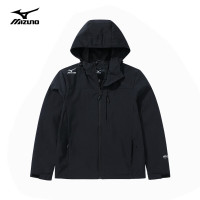 美津浓 户外夹克男女登山服外套防风 黑色 XL