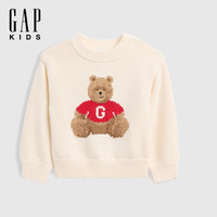 Gap 盖璞 女幼童纯棉针织衫 米白色 100cm