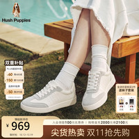 暇步士 休闲鞋女 秋季时尚百搭平底鞋简约拼色球鞋板鞋德训鞋 沙灰色 37