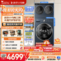 小天鹅 三筒洗衣机迷你小乌梅 TNDD20-08AIDE+TD10VE00