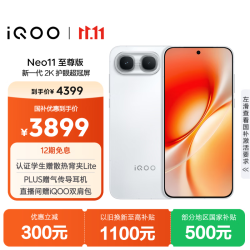 vivo iQOO Neo11至尊版 手机 16GB+512GB 驰光白