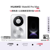 华为 Mate 80 Pro Max 手机 16GB+512GB 极地银