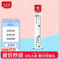 Maped 210700CH 透明塑料波浪直尺 15cm