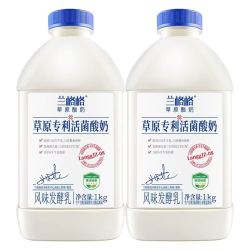 兰格格 酸奶 专利活菌酸奶 可制作干噎酸奶酸牛奶生牛乳1000g*2桶