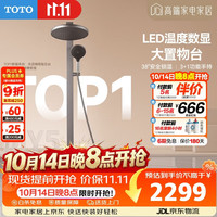 TOTO 恒温花洒淋浴套装+置物架+智能数显  枪灰色