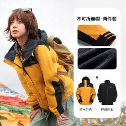 骆驼 火山壳冲锋衣女三合一2026新款户外防水外套男