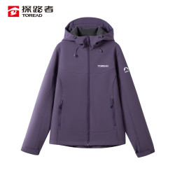 探路者 软壳服26秋冬户外女士防风保暖徒步旅行登山外套TAEECO92422