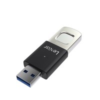 雷克沙 USB3.2指纹加密金属推拉U盘电脑高速读写闪存盘快速识别