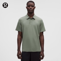 lululemon 丨ShowZero™ 男士经典剪裁休闲Polo衫短袖 LM3GMFS 柳叶绿 L