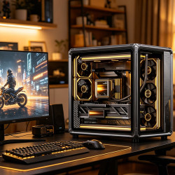 华硕 锐龙R7 9800X3D/RTX5080/5070Ti电竞组装电脑X400海景房台式电脑一：R7-9800X3D核显丨32G丨1TB
