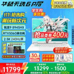 华硕 16英寸游戏本 游戏电竞学生设计笔记本电脑高性能HX RTX50系显卡 锐龙9 8945HX/RTX5060/魔幻青240Hz 16G+1T