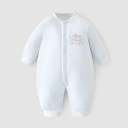 木木屋 婴儿连体衣保暖秋装夹棉男女宝宝衣服秋冬爬服可爱休闲哈衣外出服