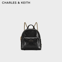 CHARLES & KEITH CHARLES&KEITH菱格链条双肩包手提包生日开学礼物送女友CK2-60671924
