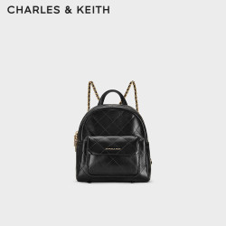 CHARLES & KEITH CHARLES&KEITH菱格链条双肩包手提包生日开学礼物送女友CK2-60671924