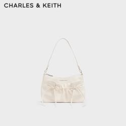 CHARLES & KEITH CHARLES&KEITH褶皱蝴蝶结芭蕾腋下斜挎包生日礼物送女友CK2-20151673