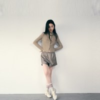 MESUX 秋冬女绵羊毛混纺修身套头针织上衣MMWUD505