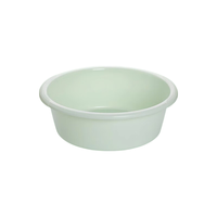 茶花 加厚耐用塑料脸盆 绿色 36cm 1只装
