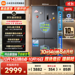 米家 Pro系列 BCD-600WKMPDIN 风冷十字门冰箱 600L