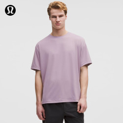 lululemon EasySet 男士训练短袖T恤 速干芯吸 莲紫 M LM3FKLS