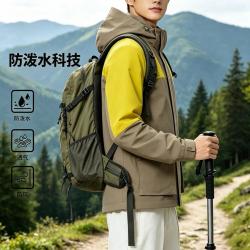 安踏 防泼水梭织运动外套男冬季新款户外登山服夹克上衣152446602N