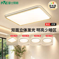 雷士 Lighting led吸顶灯具套餐全屋时尚创意双透光轻奢现代简约智能客厅灯卧室 全光谱护眼