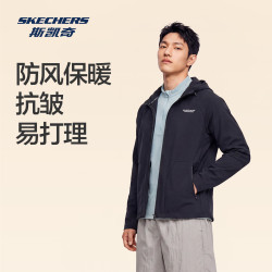 斯凯奇 P426M181 防风保暖 黑色 L 运动夹克