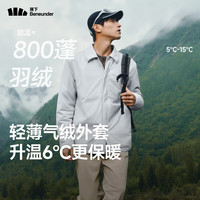 蕉下 男士秋冬气绒外套（翻领、中暖）CL237 薄灰蓝 L