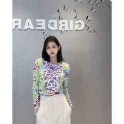 哥弟 【碎花圆领】显瘦长袖打底衫 1300947
