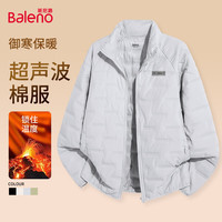 班尼路 冬季立领加厚棉服 银灰 XL 男装外套