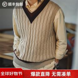 马登 工装 学院风毛衣背心男TW2401259