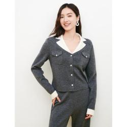 珂思 春季款气质名媛风针织衫气质优雅上衣女