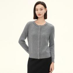 娜尔思 低圆领羊毛针织衫女秋季上衣