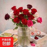 玫瑰花新鲜绿植花束