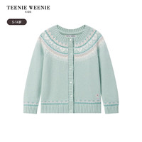 TEENIE WEENIE Kids小熊童装提花毛衣羊毛混纺开衫