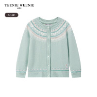TEENIE WEENIE Kids小熊童装提花毛衣羊毛混纺开衫