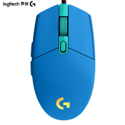 罗技 G）G102 游戏鼠标 蓝色 RGB鼠标 吃鸡鼠标 绝地求生 轻量化设计