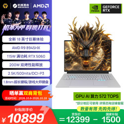 机械革命 苍龙18 Pro  18寸电竞游戏本笔记本电脑(R9-8945HX 16G 1T RTX5060 2.5K）灰